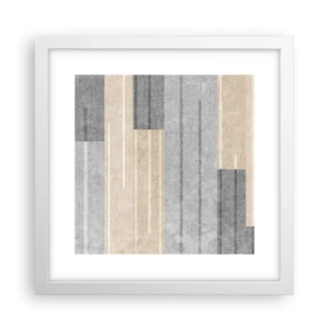 Affiche dans un cadre blanc - Poster - Composition : se tenir droit - 30x30 cm