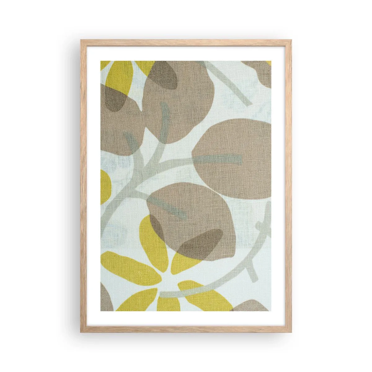 Affiche dans un chêne clair - Poster - Composition en plein soleil - 50x70 cm