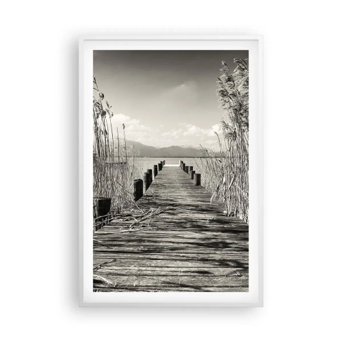 Affiche dans un cadre blanc - Poster - Dans le calme de l'herbe - 61x91 cm