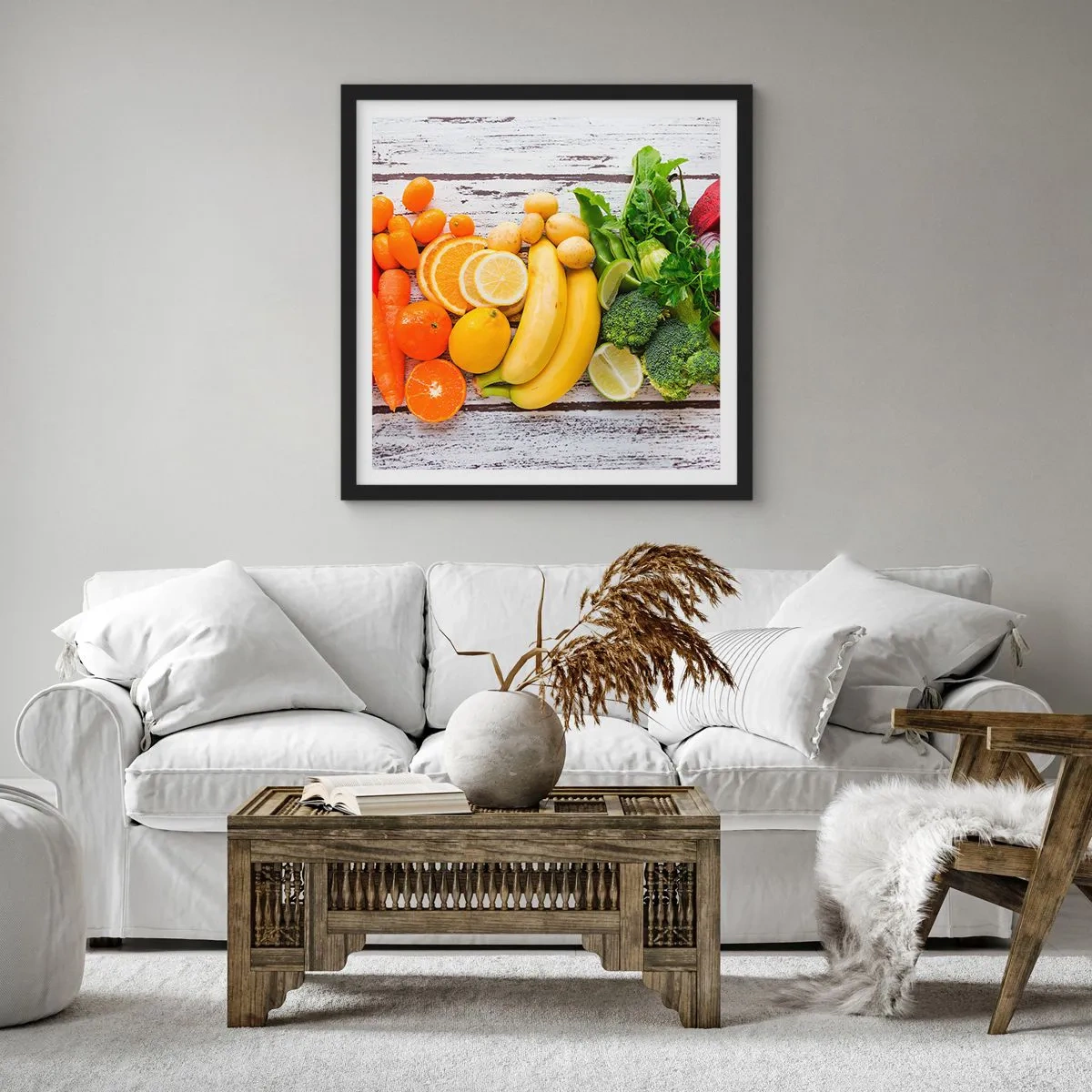 Affiche dans un cadre noir - Poster - Ce n'est pas suffisant? - 60x60 cm