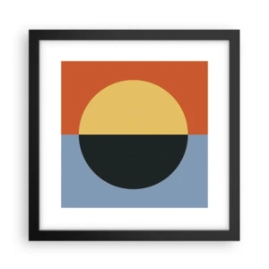 Affiche dans un cadre noir - Poster - Composition de chaleur et de fraîcheur - 30x30 cm