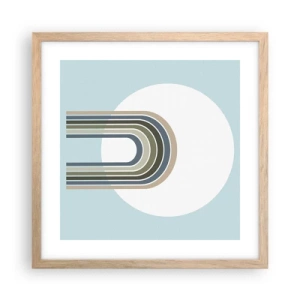 Affiche dans un chêne clair - Poster - Attraction irrésistible - 40x40 cm