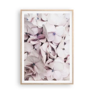 Affiche dans un chêne clair - Poster - Dans un flot de fleurs - 70x100 cm