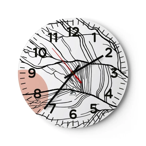 Horloge murale - Pendule murale - Dans un réseau de brindilles - 30x30 cm