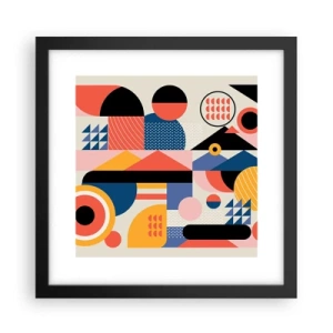 Affiche dans un cadre noir - Poster - Composition : jouer - 30x30 cm