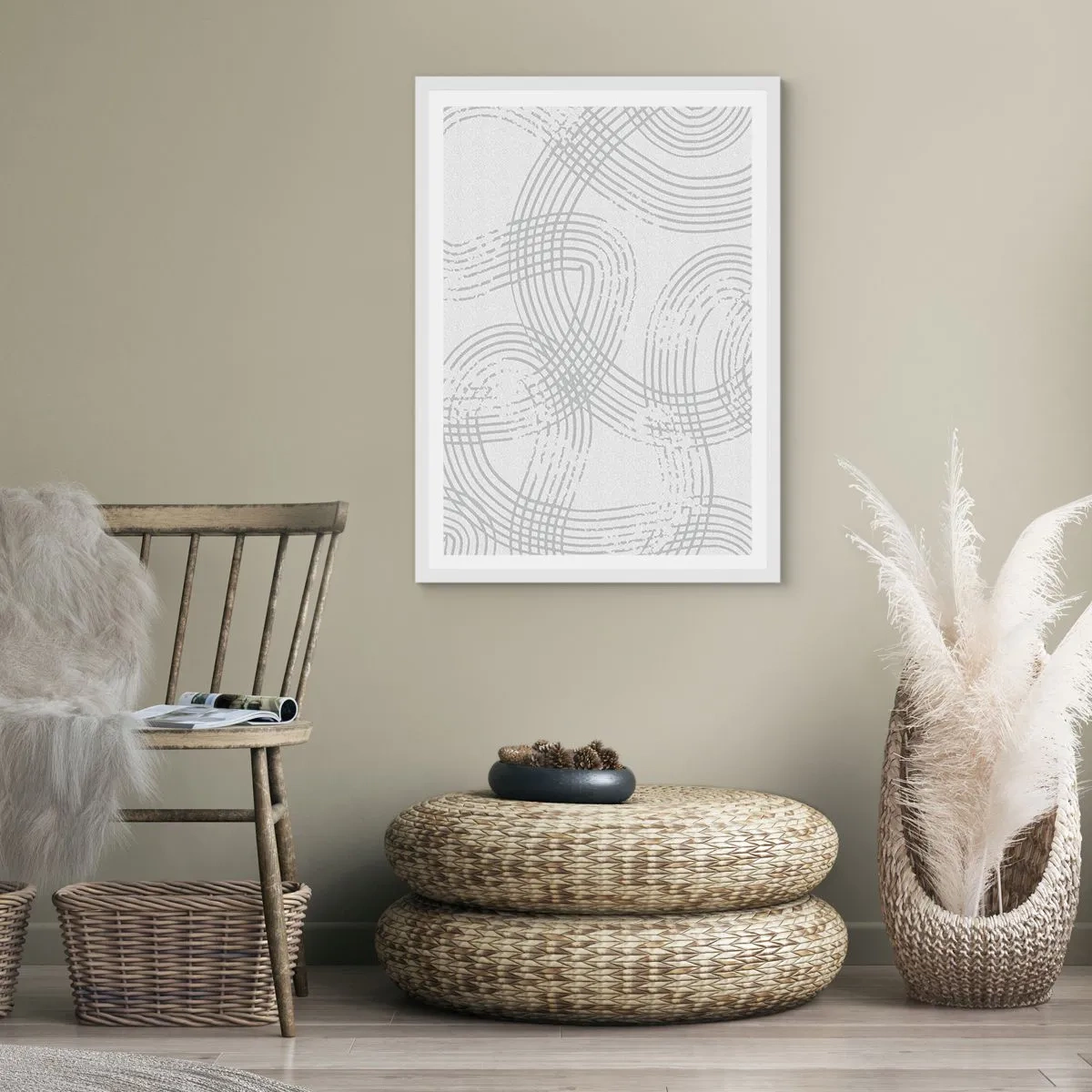 Affiche dans un cadre blanc - Poster - Il n'y a pas de chemin droit - 61x91 cm