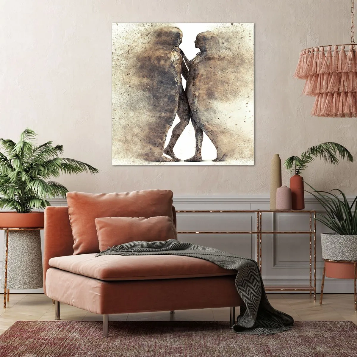 Impression sur toile - Image sur toile - Ils sont sortis de la poussière pour aimer - 50x50 cm