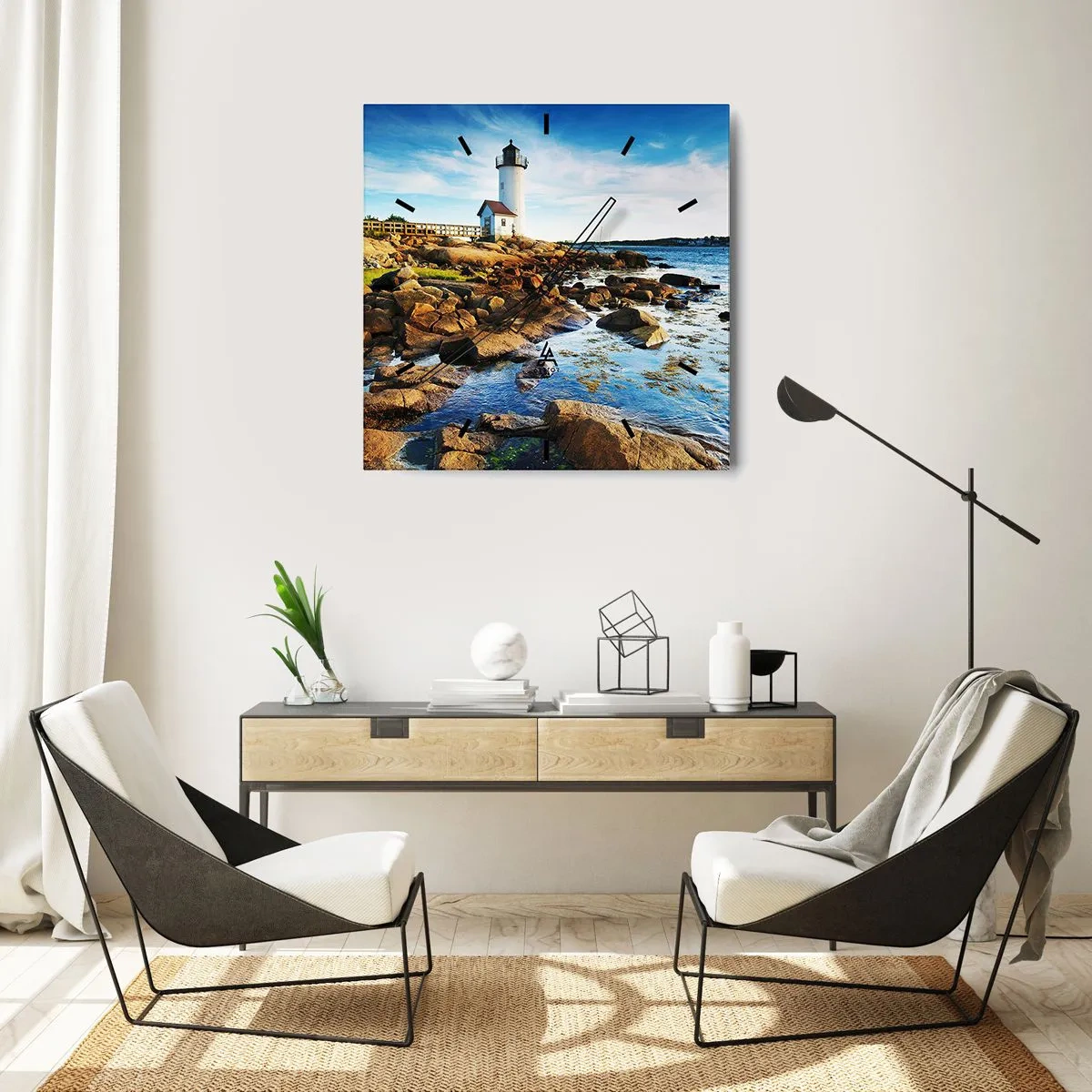 Horloge murale - Pendule murale - Revenez heureux, j'attends - 30x30 cm