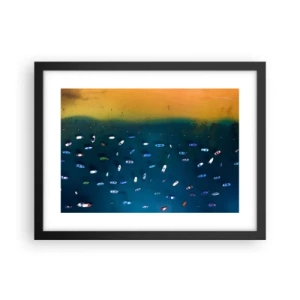 Affiche dans un cadre noir - Poster - Jeu de vacances - 40x30 cm