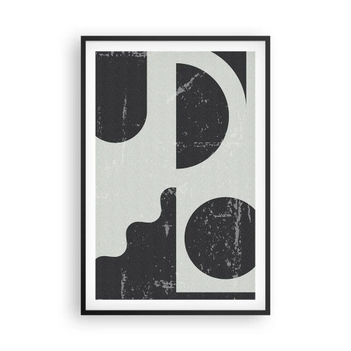 Affiche dans un cadre noir - Poster - Composition dessus et dessous - 61x91 cm
