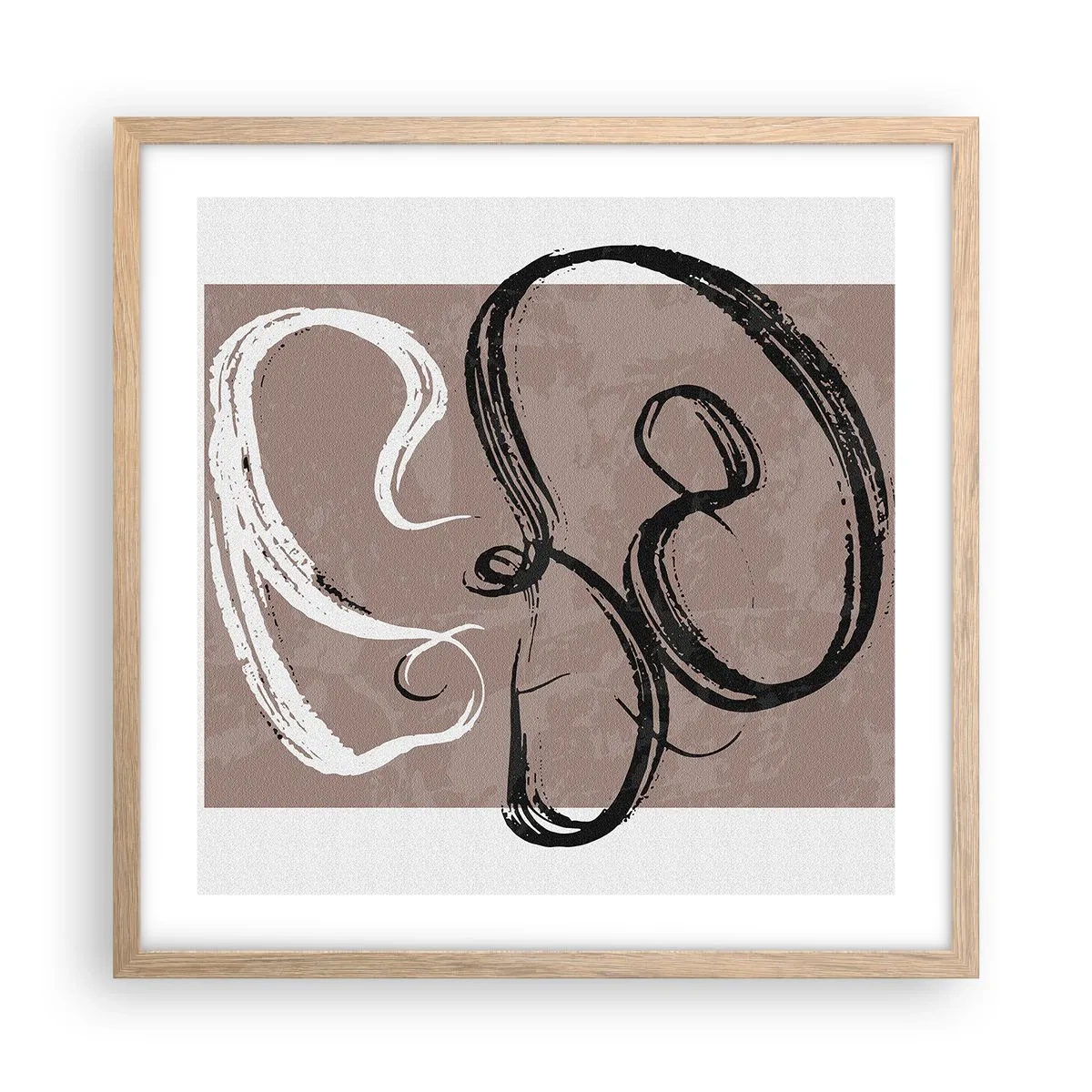 Affiche dans un chêne clair - Poster - Composition – la recherche de la plénitude - 50x50 cm