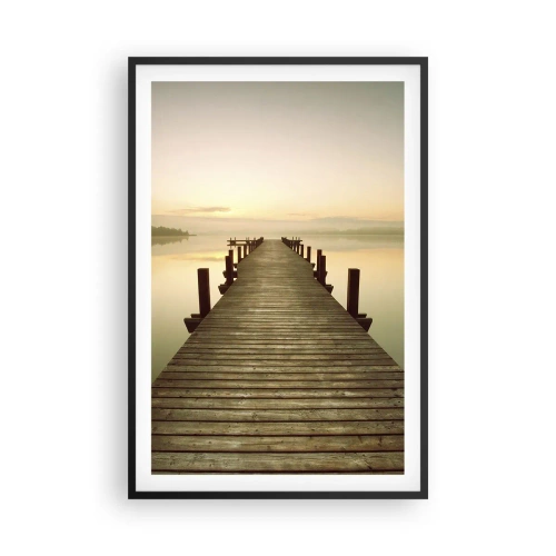 Affiche dans un cadre noir - Poster - L'aube, les premières lueurs, le jour - 61x91 cm
