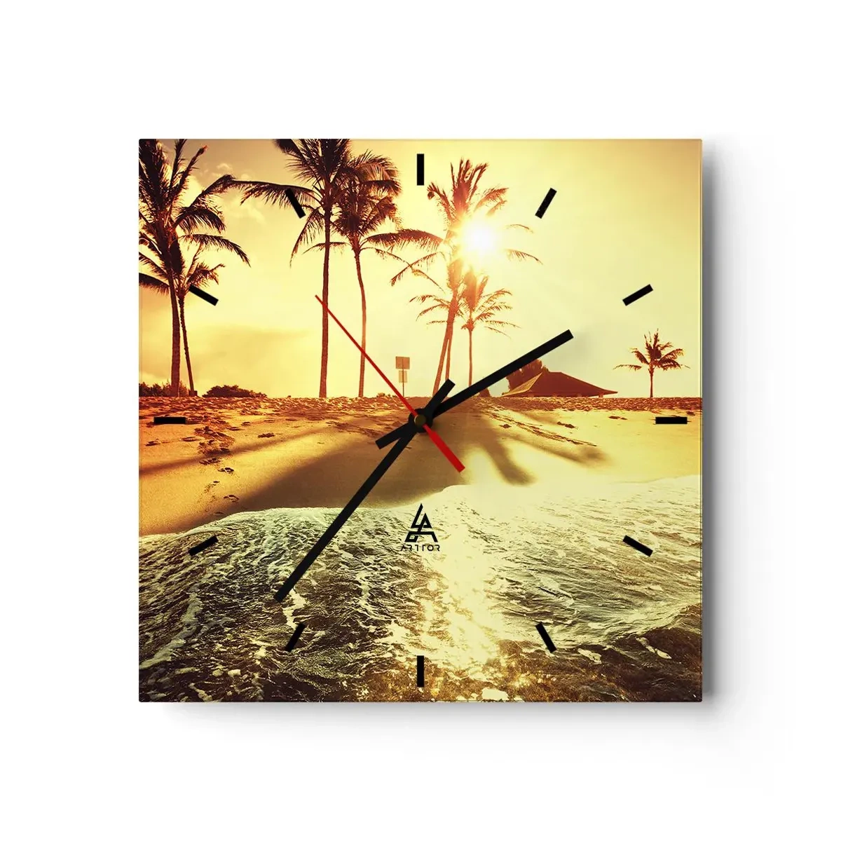 Horloge murale - Pendule murale - Après-midi californien - 40x40 cm