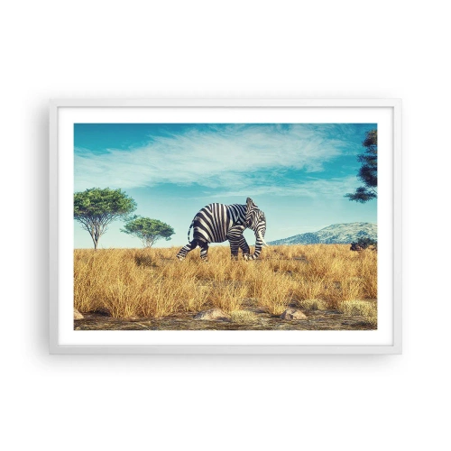 Affiche dans un cadre blanc - Poster - Le gris n'est déjà plus à la mode - 70x50 cm