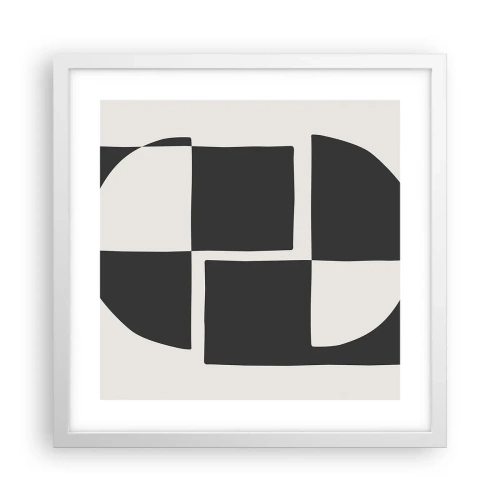 Affiche dans un cadre blanc - Poster - Antithèse - Synthèse - 40x40 cm