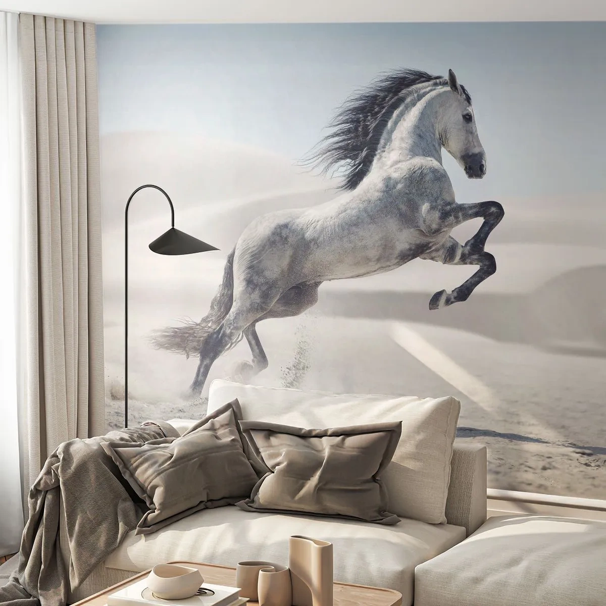 Papier Peint Autocollant Deluxe Sticker - Prince arabe - Animaux, Cheval, Cheval au galop - 250x175 cm