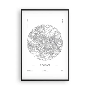 Affiche dans un cadre noir - Poster - Anatomie de Florence - 61x91 cm
