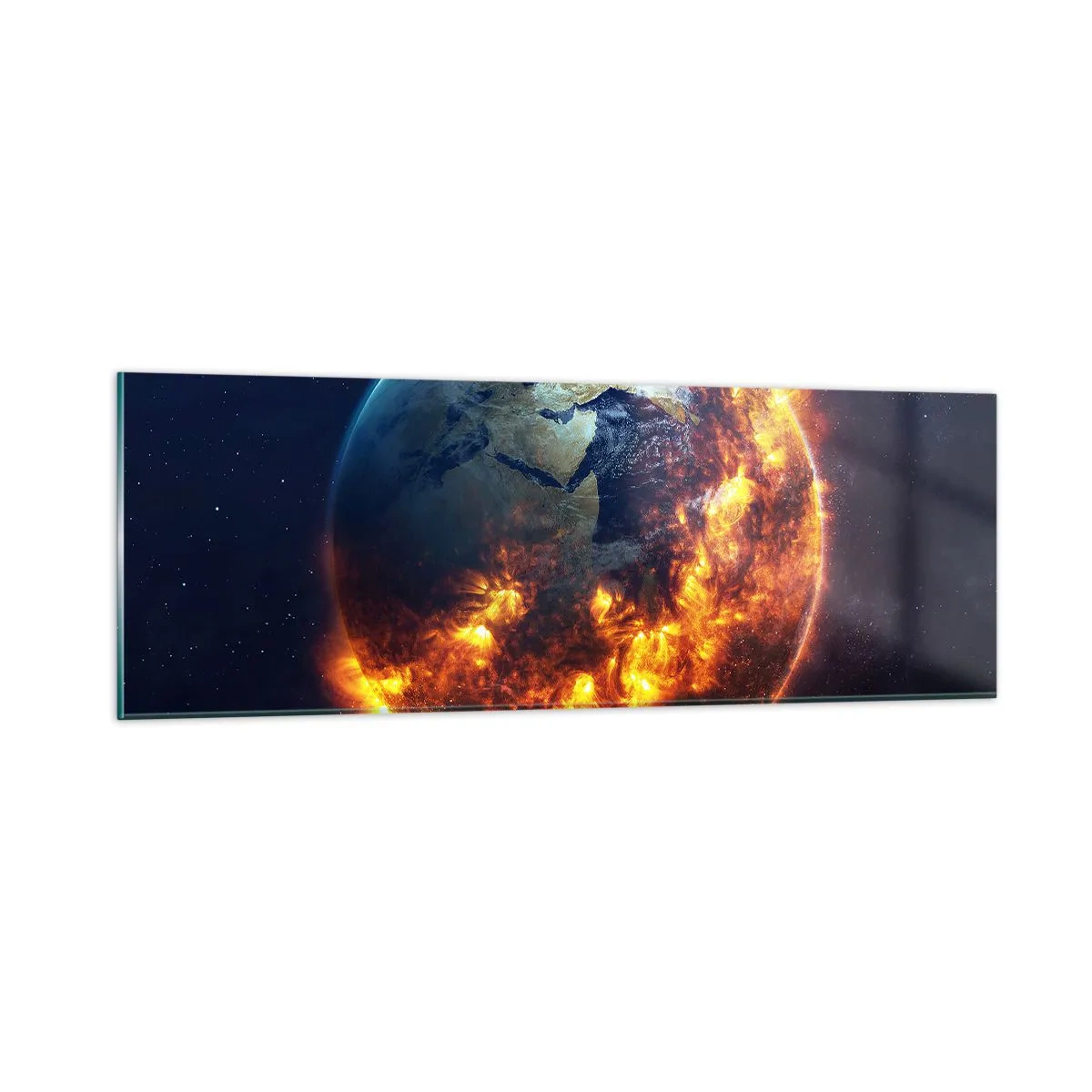 Impression sur verre - Image sur verre - La flamme de l'apocalypse - 90x30 cm