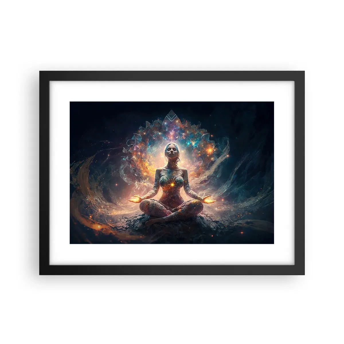 Affiche dans un cadre noir - Poster - Flux de bonne énergie - 40x30 cm