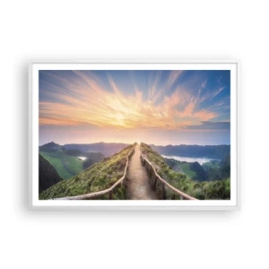 Affiche dans un cadre blanc - Poster - Proche du ciel - 100x70 cm