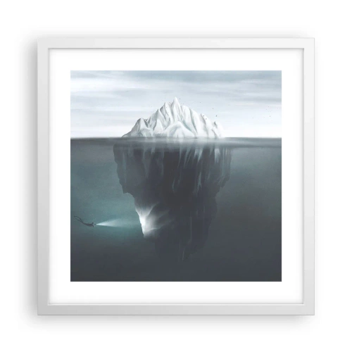 Affiche dans un cadre blanc - Poster - Mystère sous-marin - 40x40 cm