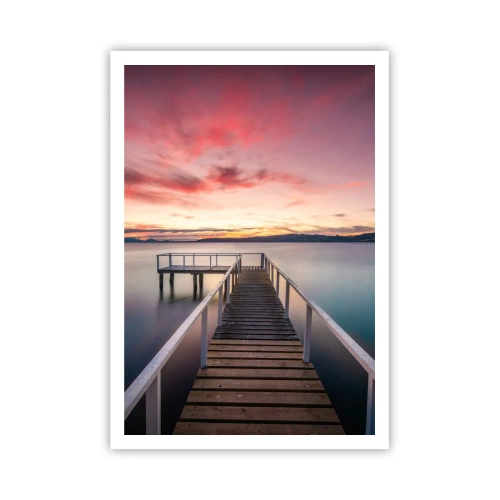 Affiche - Poster - La douce flamme du soir - 70x100 cm