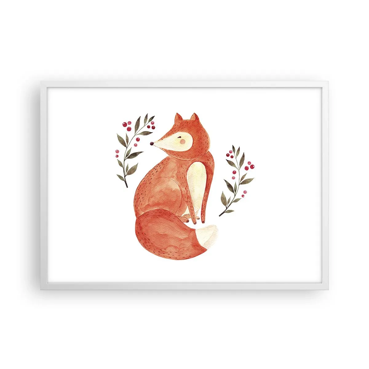 Affiche dans un cadre blanc - Poster - Petit rouquin - 70x50 cm