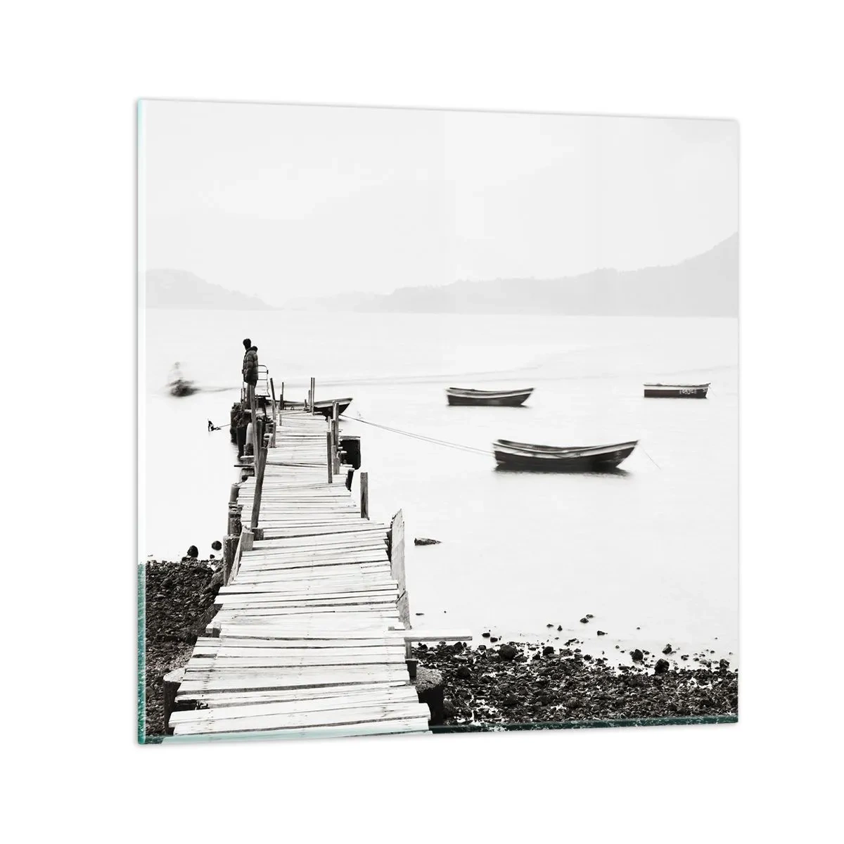 Impression sur verre - Image sur verre - Calme et propre au bord de l'eau - 30x30 cm