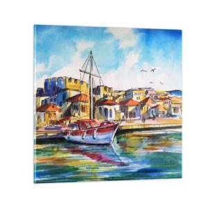 Impression sur verre - Image sur verre - Après-midi arc-en-ciel - 60x60 cm