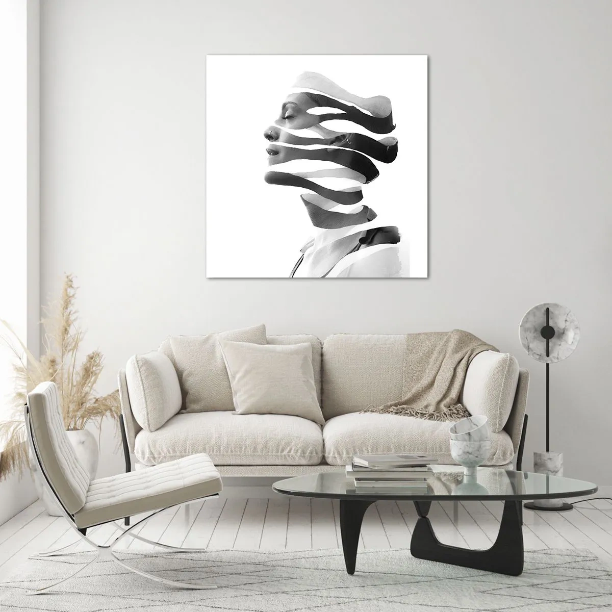 Impression sur verre - Image sur verre - Portrait surréaliste - 40x40 cm