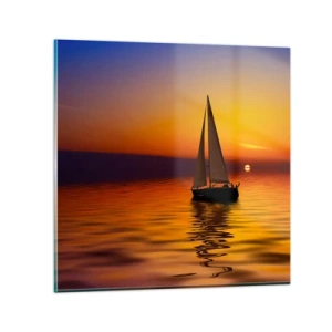Impression sur verre - Image sur verre - Comme c'est calme au crépuscule… - 70x70 cm