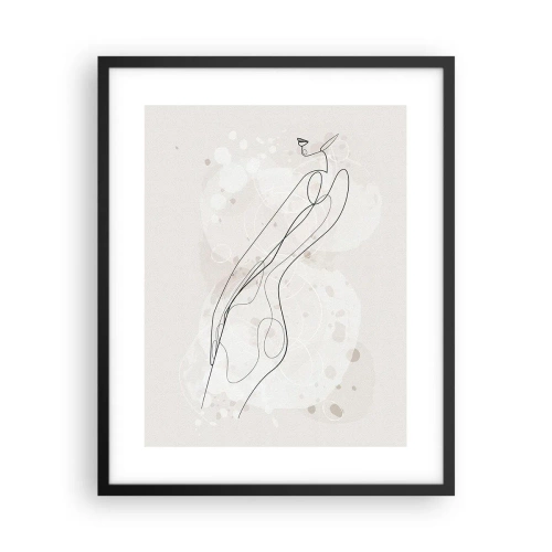 Affiche dans un cadre noir - Poster - Trompe l'oeil - 40x50 cm