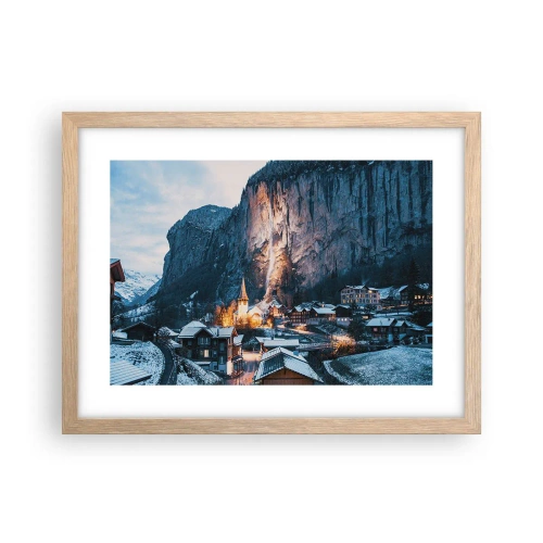 Affiche dans un chêne clair - Poster - Esprit brillant de l'hiver - 40x30 cm