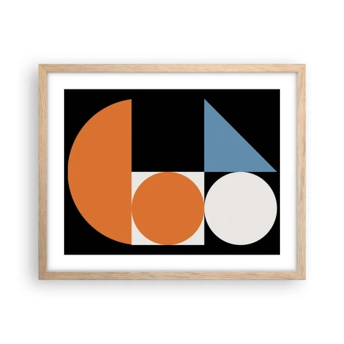 Affiche dans un chêne clair - Poster - Rangement de figures - 50x40 cm