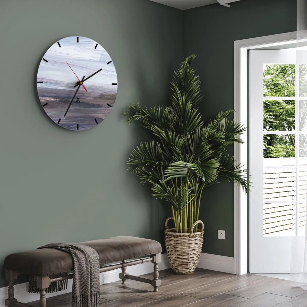 Horloge murale - Pendule murale - Éléments : eau - 40x40 cm