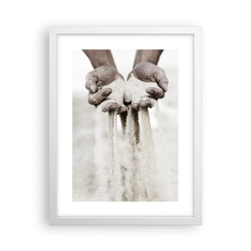 Affiche dans un cadre blanc - Poster - Avec ces mains… - 30x40 cm