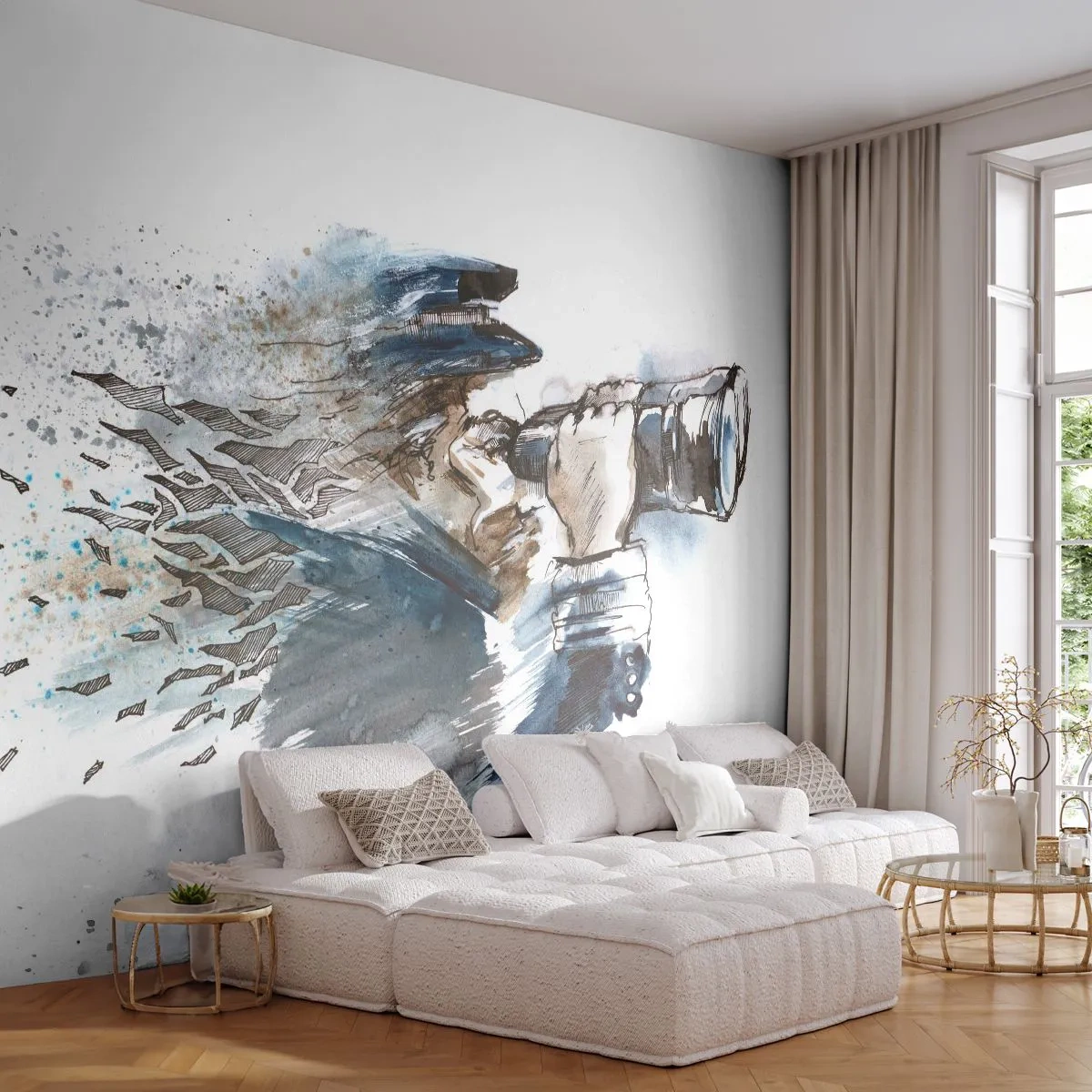 Papier Peint Autocollant Deluxe Sticker - Dix sur l'échelle de Beaufort ! - Abstraction, Marin, Capitaine - 250x175 cm