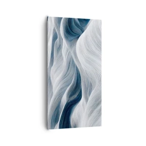 Impression sur toile - Image sur toile - Vagues blanches et bleues - 65x120 cm