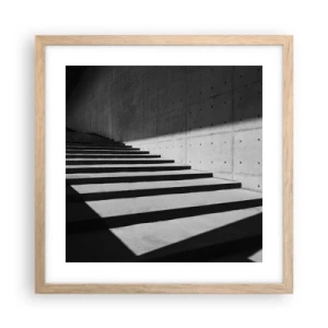 Affiche dans un chêne clair - Poster - La beauté brute du modernisme - 40x40 cm