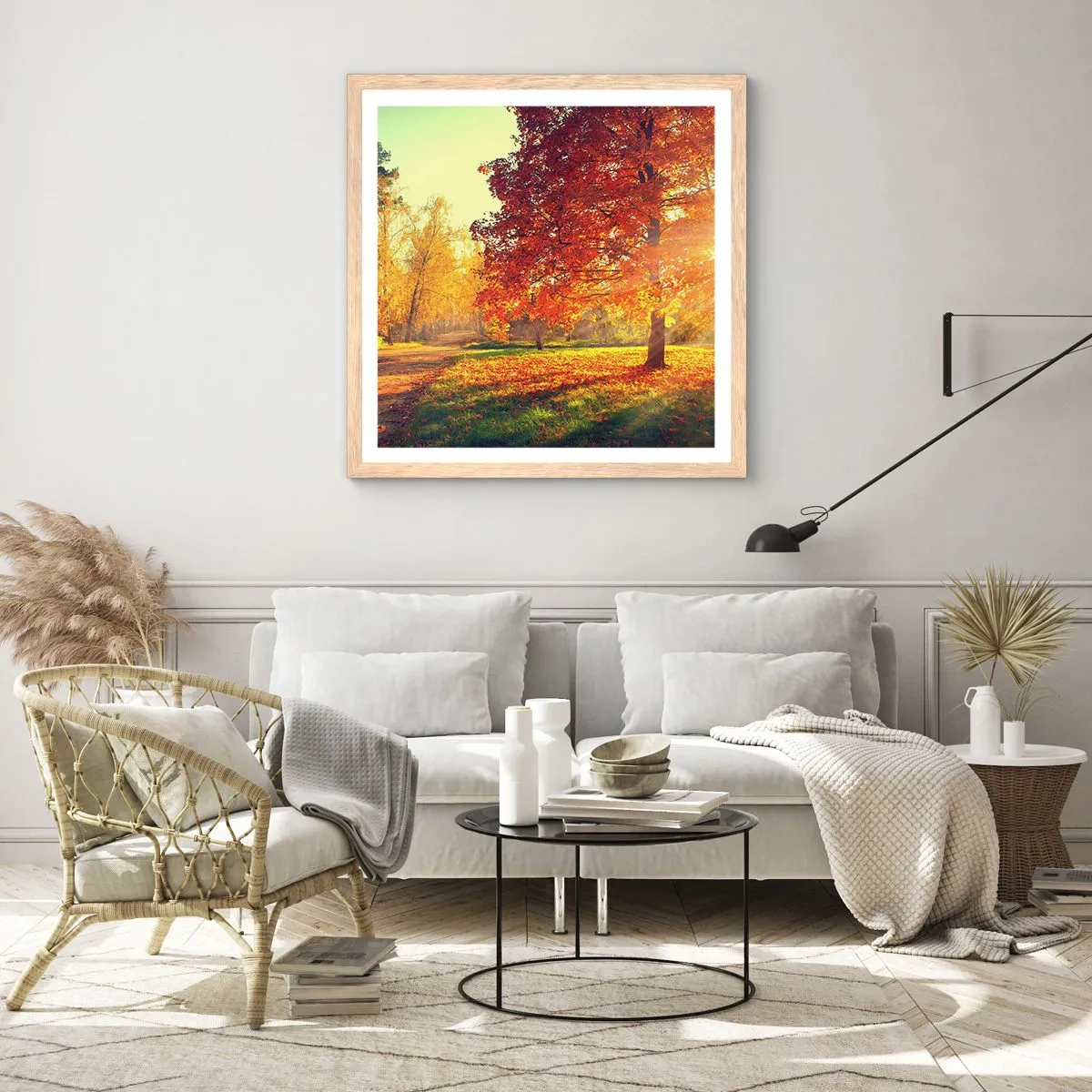 Affiche dans un chêne clair - Poster - Le roux est beau - 50x50 cm