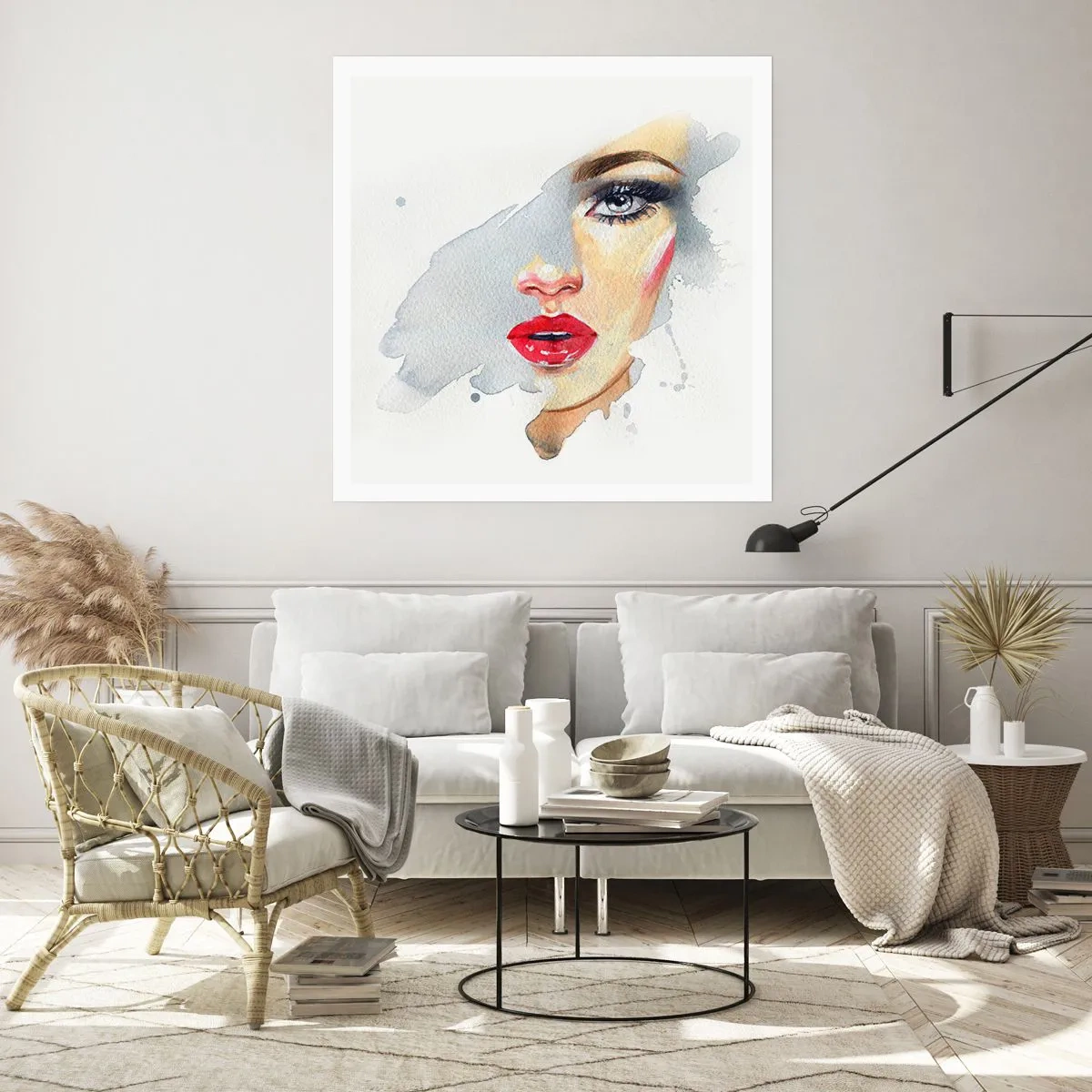 Affiche - Poster - Reflet dans une goutte d'eau - 50x50 cm