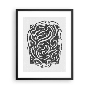 Affiche dans un cadre noir - Poster - Abstraction : la danse de la joie - 40x50 cm