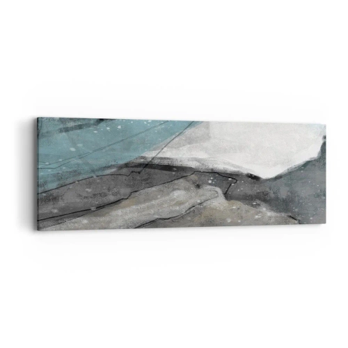 Impression sur toile - Image sur toile - Résumé : roches et glace - 90x30 cm