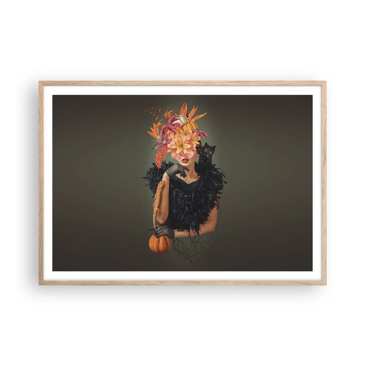 Affiche dans un chêne clair - Poster - Sort de sorcière - 100x70 cm