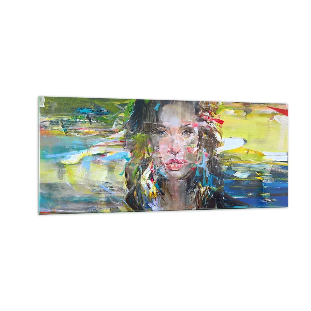 Impression sur verre - Image sur verre - Derrière l'air, un rideau - 100x40 cm