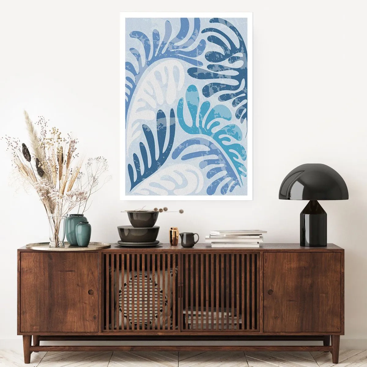Affiche - Poster - Fougères bleues - 70x100 cm