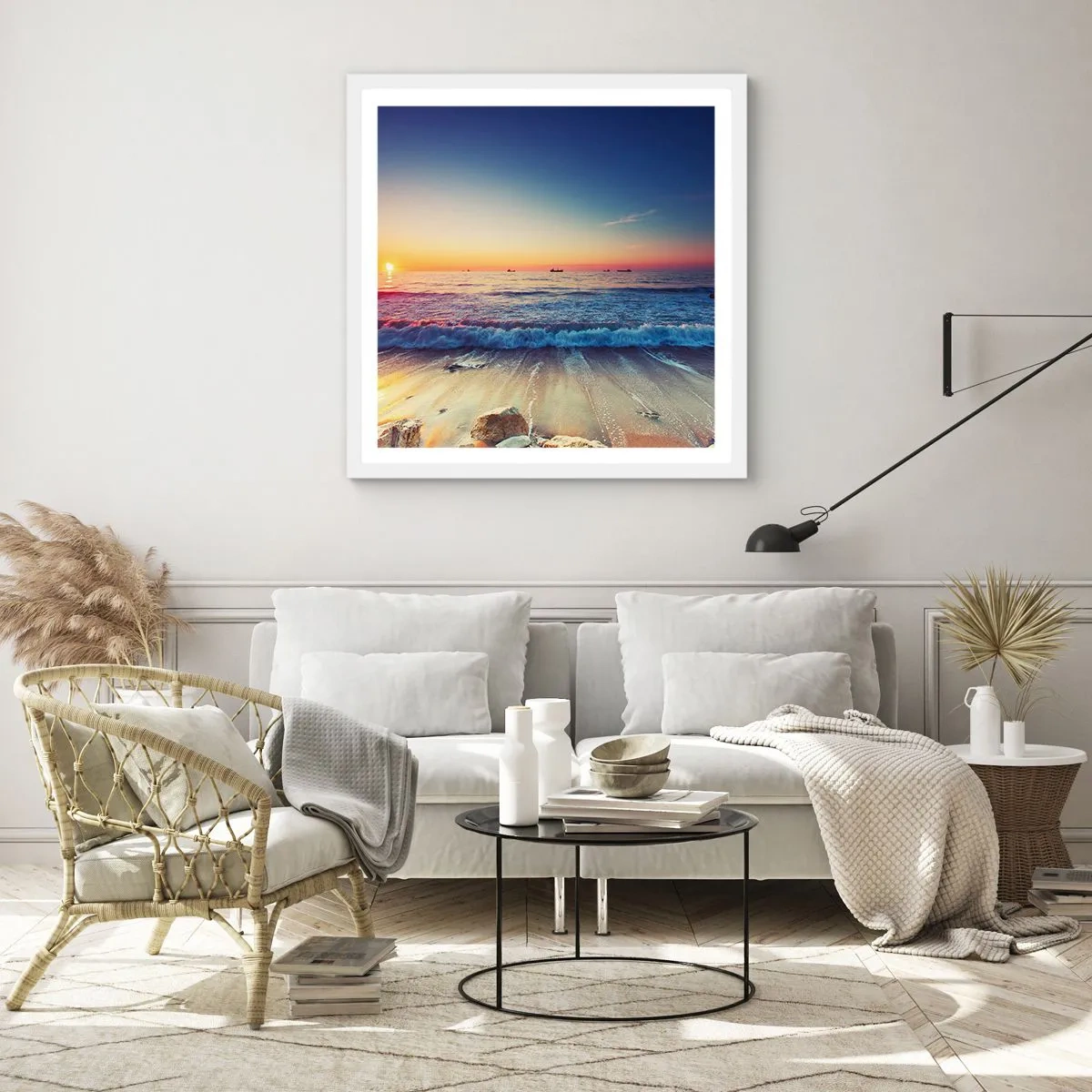 Affiche dans un cadre blanc - Poster - Mais quel horizon ? - 40x40 cm