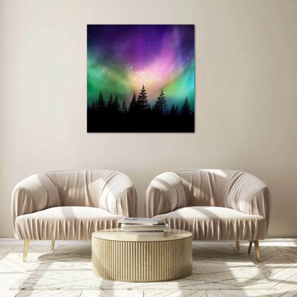 Impression sur verre - Image sur verre - Magie blanche - 50x50 cm