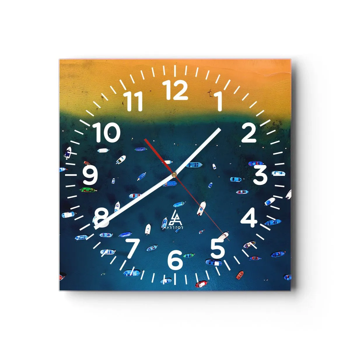 Horloge murale - Pendule murale - Jeu de vacances - 30x30 cm