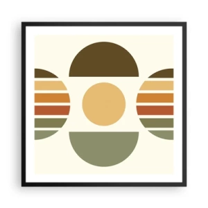 Affiche dans un cadre noir - Poster - Dans les coulaurs de la terre - 60x60 cm